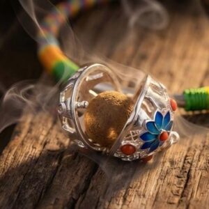 The YOJQI Grounding Amulet | Cinnabar & Silver