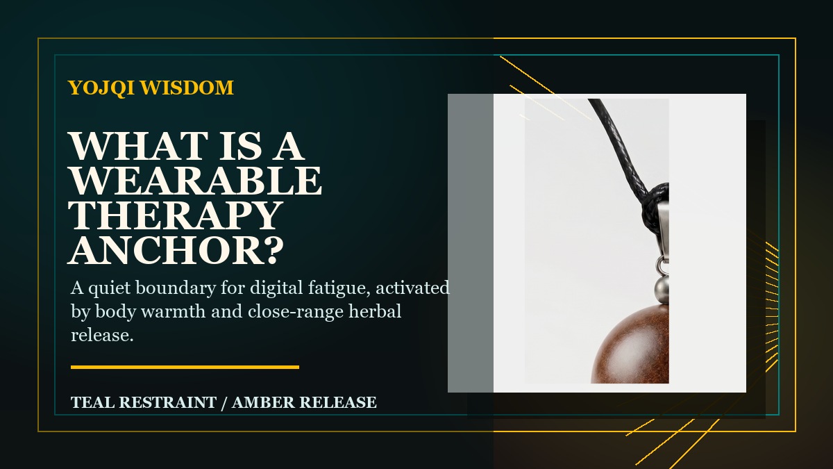 What Is a Wearable Therapy Anchor? YOJQI wearable therapy anchor for digital fatigue and Wei Qi boundary