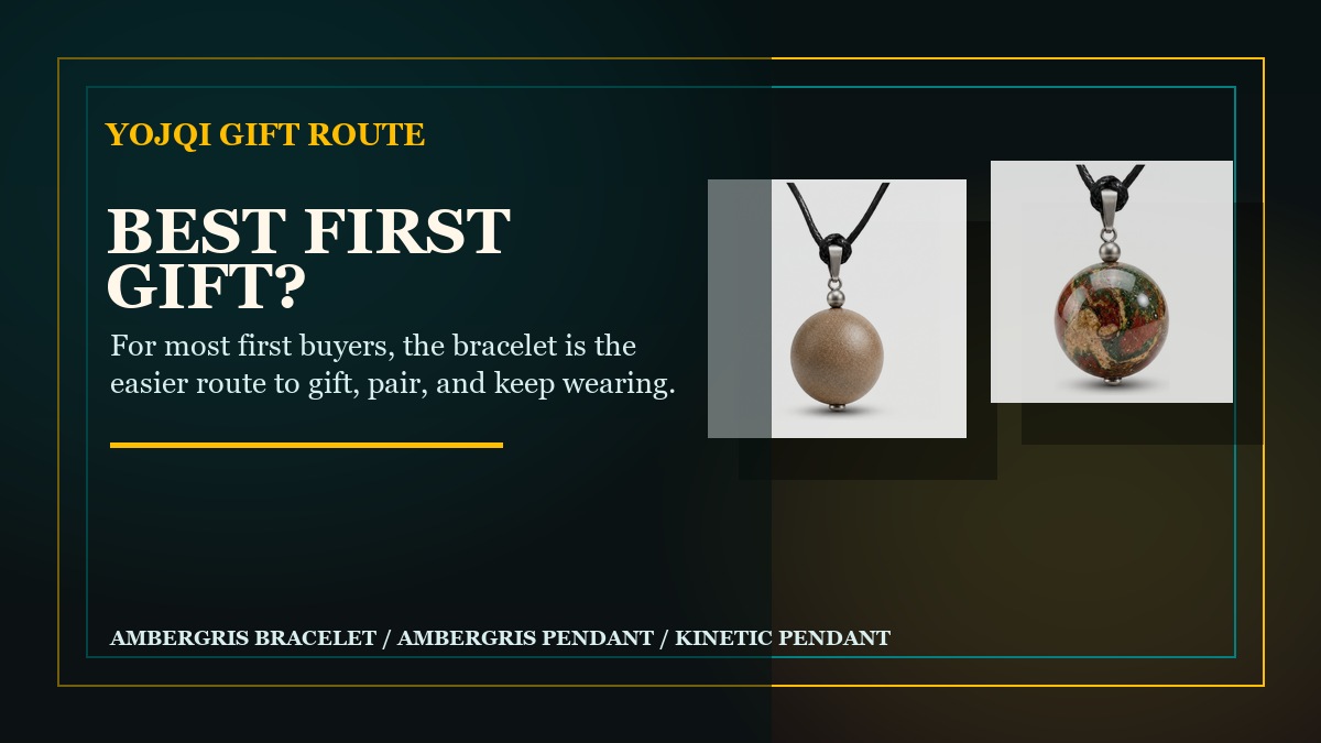 Best First YOJQI Gift: Pendant or Bracelet? YOJQI wearable therapy anchor for digital fatigue and Wei Qi boundary